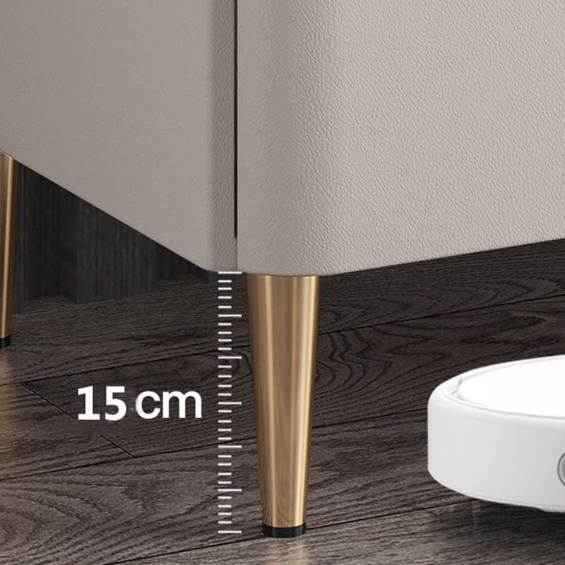 2 cajones Mesa nocturna Mesa de acento moderno .19 "de alto