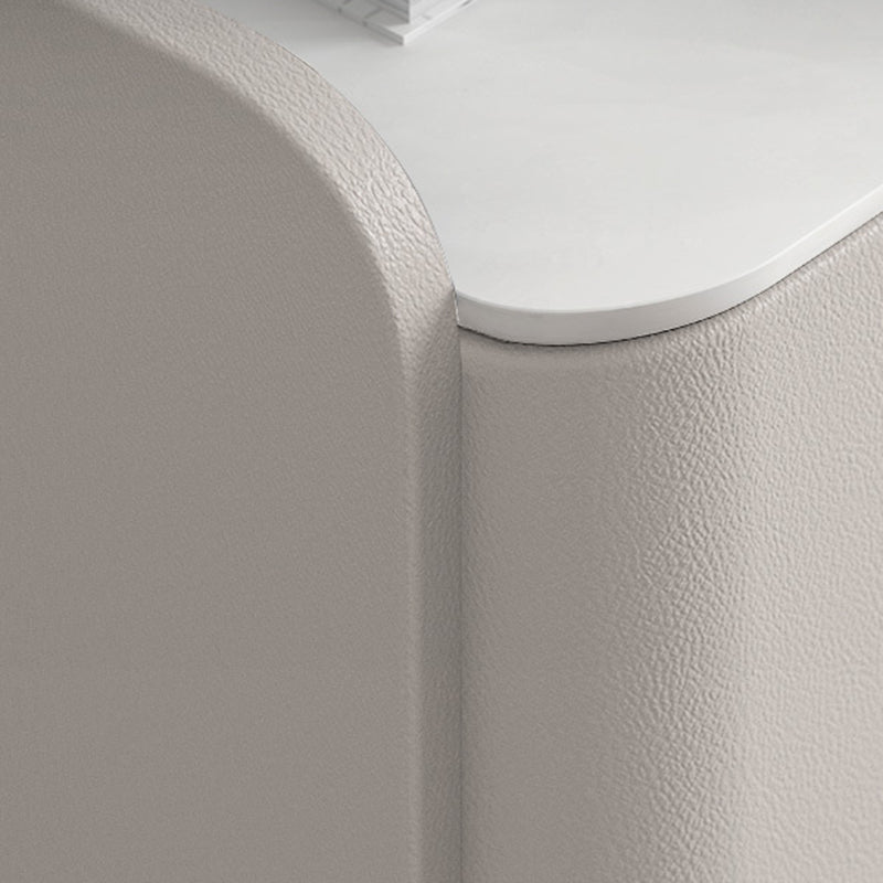 2 cajones Mesa nocturna Mesa de acento moderno .19 "de alto