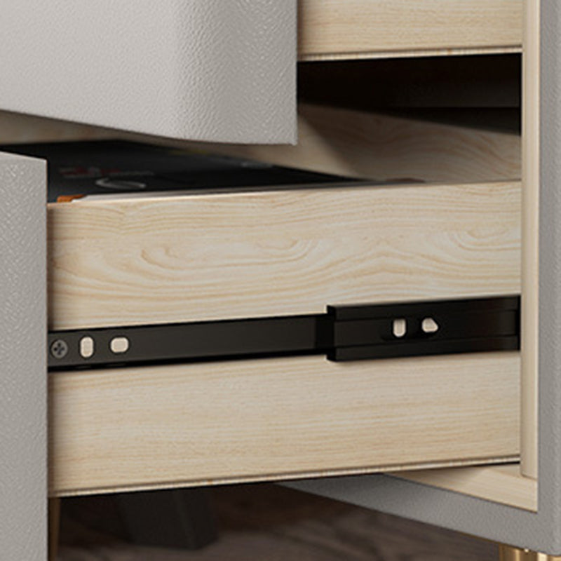 2 cajones Mesa nocturna Mesa de acento moderno .19 "de alto