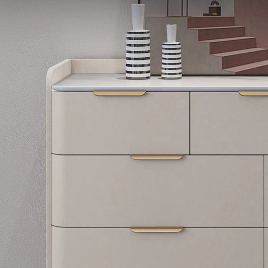 15.6-inch Width Stone Storage Chest Classic Glam Dresser with 4/5 Drawers