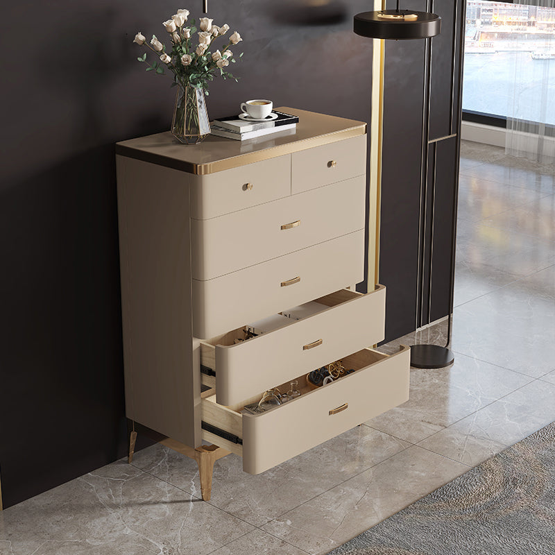 Cómoda cómoda de almacenamiento de estilo moderno, cómoda de almacenamiento de madera maciza para dormitorio