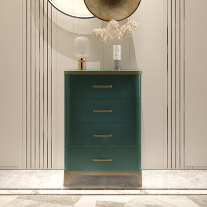 Cómoda cómoda de almacenamiento de estilo moderno, cómoda de almacenamiento de madera maciza para dormitorio