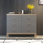 Cómoda cómoda de almacenamiento de estilo moderno, cómoda de almacenamiento de madera maciza para dormitorio