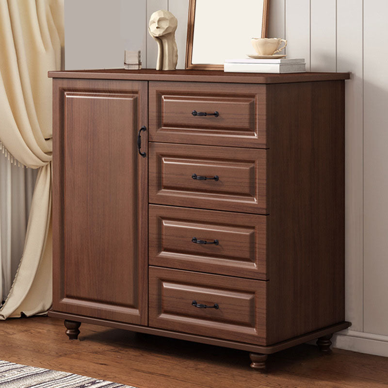 15.6-inch Width Contemporary Storage Chest Manufactured Wood Dresser 31"L x 16"W x 35"H Nut-Brown Clearhalo 'Bedroom Furniture' 'Dressers & Chests' 'dressers_chests' 'furn' 'furn_dressers_chests' 'Furniture' 6589380