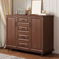 15.6-inch Width Contemporary Storage Chest Manufactured Wood Dresser Nut-Brown Clearhalo 'Bedroom Furniture' 'Dressers & Chests' 'dressers_chests' 'furn' 'furn_dressers_chests' 'Furniture' 6589382