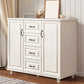 15.6-inch Width Contemporary Storage Chest Manufactured Wood Dresser White Clearhalo 'Bedroom Furniture' 'Dressers & Chests' 'dressers_chests' 'furn' 'furn_dressers_chests' 'Furniture' 6589384