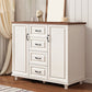 15.6-inch Width Contemporary Storage Chest Manufactured Wood Dresser White-Brown Clearhalo 'Bedroom Furniture' 'Dressers & Chests' 'dressers_chests' 'furn' 'furn_dressers_chests' 'Furniture' 6589393