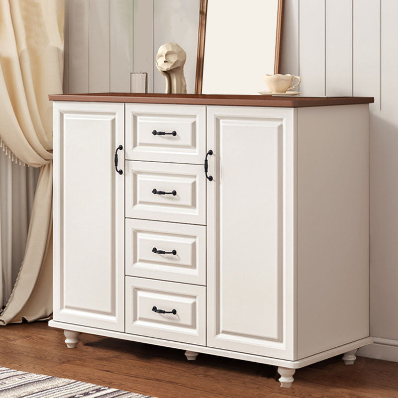 15.6-inch Width Contemporary Storage Chest Manufactured Wood Dresser White-Brown Clearhalo 'Bedroom Furniture' 'Dressers & Chests' 'dressers_chests' 'furn' 'furn_dressers_chests' 'Furniture' 6589393