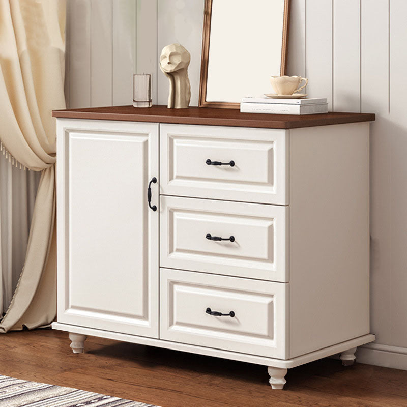 15.6-inch Width Contemporary Storage Chest Manufactured Wood Dresser 31"L x 16"W x 29"H White-Brown Clearhalo 'Bedroom Furniture' 'Dressers & Chests' 'dressers_chests' 'furn' 'furn_dressers_chests' 'Furniture' 6589395