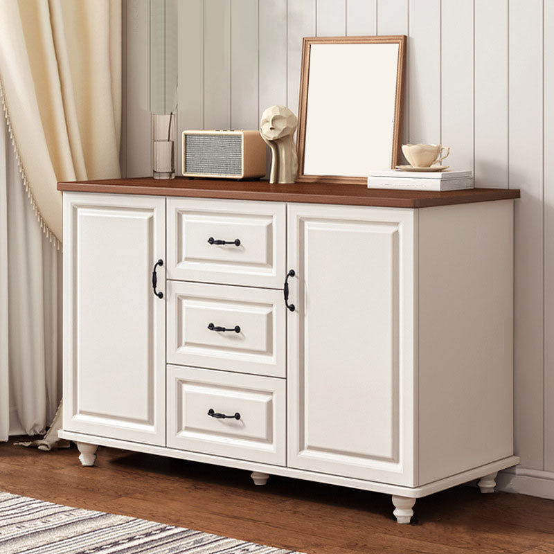 15.6-inch Width Contemporary Storage Chest Manufactured Wood Dresser White-Brown Clearhalo 'Bedroom Furniture' 'Dressers & Chests' 'dressers_chests' 'furn' 'furn_dressers_chests' 'Furniture' 6589396