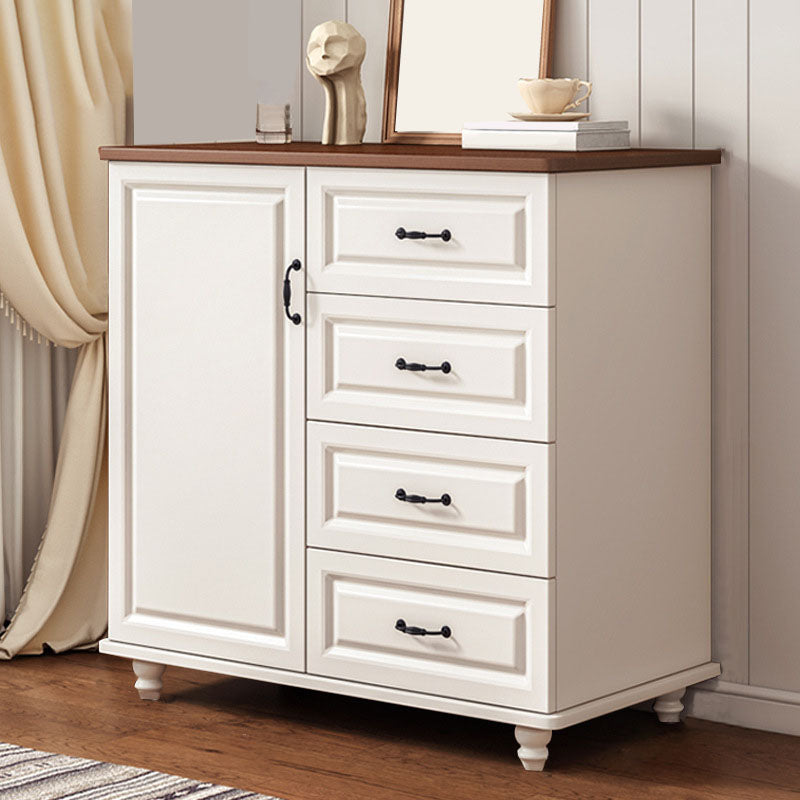 15.6-inch Width Contemporary Storage Chest Manufactured Wood Dresser 31"L x 16"W x 35"H White-Brown Clearhalo 'Bedroom Furniture' 'Dressers & Chests' 'dressers_chests' 'furn' 'furn_dressers_chests' 'Furniture' 6589397