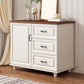 Commode de coffre de rangement en bois manufacturé de coffre de rangement moderne de largeur de 15,6 pouces
