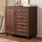 Commode de coffre de rangement en bois manufacturé de coffre de rangement moderne de largeur de 15,6 pouces