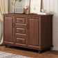 Commode de coffre de rangement en bois manufacturé de coffre de rangement moderne de largeur de 15,6 pouces