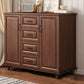 Commode de coffre de rangement en bois manufacturé de coffre de rangement moderne de largeur de 15,6 pouces