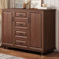 Commode de coffre de rangement en bois manufacturé de coffre de rangement moderne de largeur de 15,6 pouces