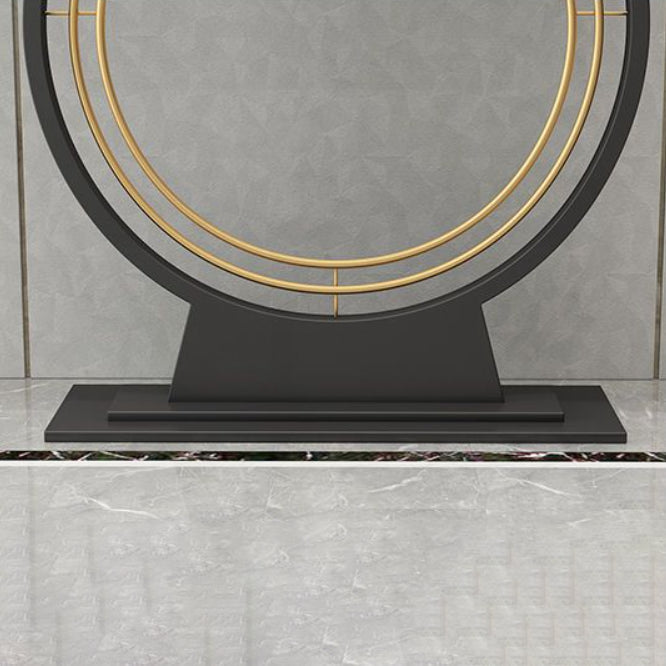 31.5" Tall Hall Console Table Stone Rectangle Accent Table with Abstract Base Clearhalo 'Console Tables' 'console_tables' 'Entry & Mudroom Furniture' 'furn' 'furn_console_tables' 'Furniture' 6589548