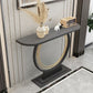 31.5" Tall Hall Console Table Stone Rectangle Accent Table with Abstract Base Clearhalo 'Console Tables' 'console_tables' 'Entry & Mudroom Furniture' 'furn' 'furn_console_tables' 'Furniture' 6589550