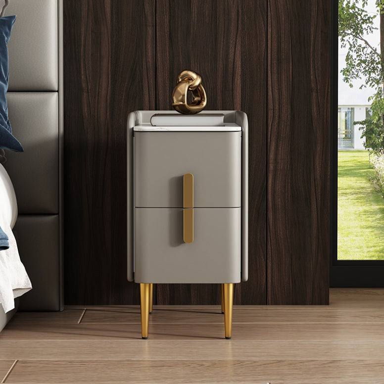 3 Drawers Contemporary Nightstand Solid Wood Night Table ,19.7" Tall Grey 1 Piece Clearhalo 'Bedroom Furniture' 'furn' 'furn_night_stand' 'Furniture' 'night_stand' 'Nightstands' 6589774