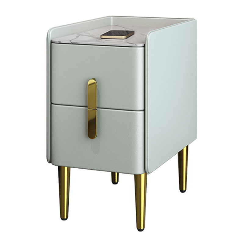 3 Drawers Contemporary Nightstand Solid Wood Night Table ,19.7" Tall Pewter 1 Piece Clearhalo 'Bedroom Furniture' 'furn' 'furn_night_stand' 'Furniture' 'night_stand' 'Nightstands' 6589775