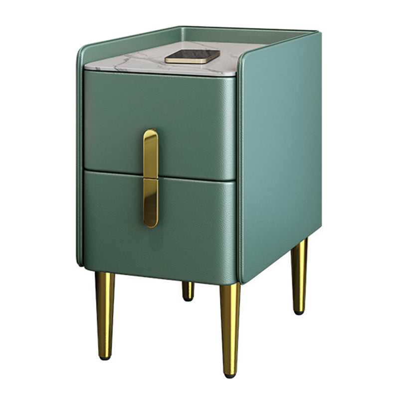 3 Drawers Contemporary Nightstand Solid Wood Night Table ,19.7" Tall Green 1 Piece Clearhalo 'Bedroom Furniture' 'furn' 'furn_night_stand' 'Furniture' 'night_stand' 'Nightstands' 6589777