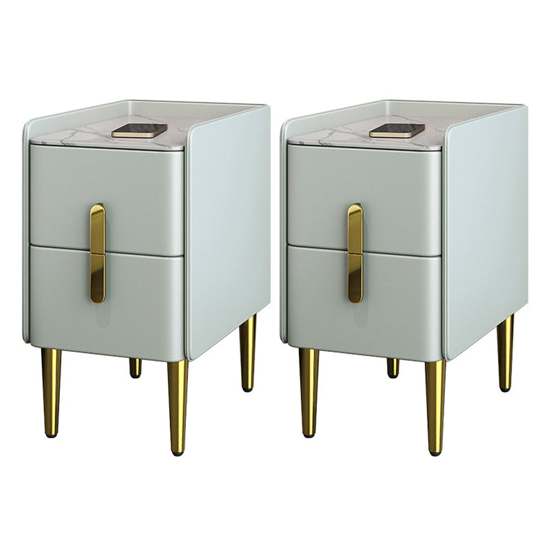 3 Drawers Contemporary Nightstand Solid Wood Night Table ,19.7" Tall Pewter 2 Piece Set Clearhalo 'Bedroom Furniture' 'furn' 'furn_night_stand' 'Furniture' 'night_stand' 'Nightstands' 6589785