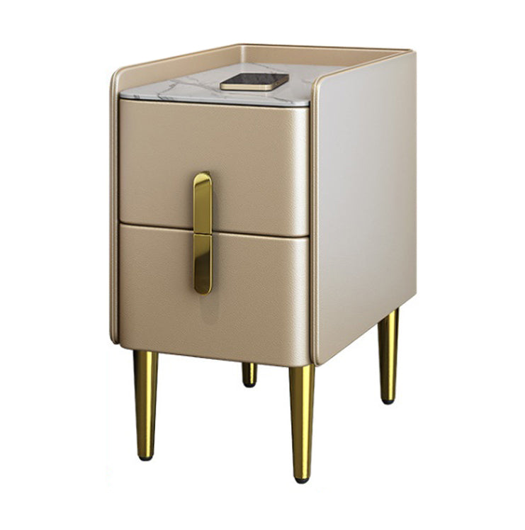 3 Drawers Contemporary Nightstand Solid Wood Night Table ,19.7" Tall Khaki 1 Piece Clearhalo 'Bedroom Furniture' 'furn' 'furn_night_stand' 'Furniture' 'night_stand' 'Nightstands' 6589790