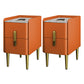 3 Drawers Contemporary Nightstand Solid Wood Night Table ,19.7" Tall Orange 2 Piece Set Clearhalo 'Bedroom Furniture' 'furn' 'furn_night_stand' 'Furniture' 'night_stand' 'Nightstands' 6589795