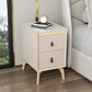 引き出し付きのモダンなベッドナイトスタンドストーンアクセントテーブルナイトスタンド