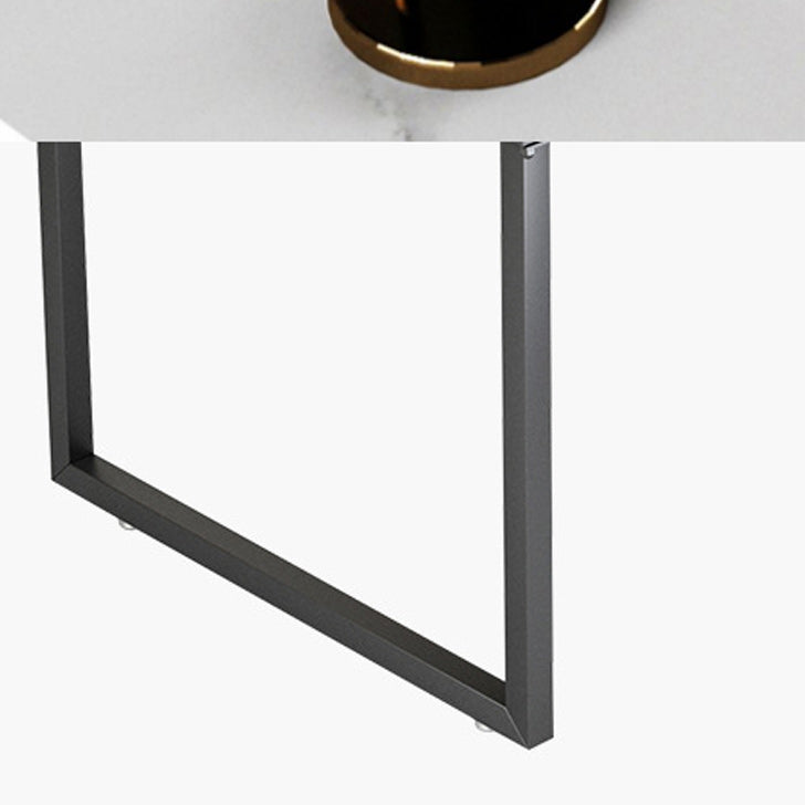 Stone Rectangular Writing Desk Modern 29.53" Tall Office Desk with Sled Base Clearhalo 'furn' 'furn_office_desk' 'Furniture' 'Office Desks' 'Office Furniture' 'office_desk' 6589864