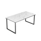 Stone Rectangular Writing Desk Modern 29.53" Tall Office Desk with Sled Base White Clearhalo 'furn' 'furn_office_desk' 'Furniture' 'Office Desks' 'Office Furniture' 'office_desk' 6589866
