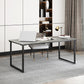 Stone Rectangular Writing Desk Modern 29.53" Tall Office Desk with Sled Base Clearhalo 'furn' 'furn_office_desk' 'Furniture' 'Office Desks' 'Office Furniture' 'office_desk' 6589868