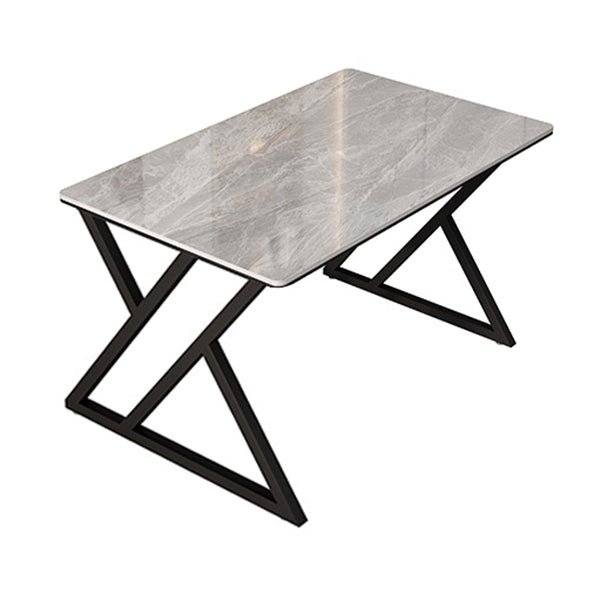 Stone Rectangular Office Desk Industrial 29.53" Tall Writing Desk Grey White Clearhalo 'furn' 'furn_office_desk' 'Furniture' 'Office Desks' 'Office Furniture' 'office_desk' 6589876