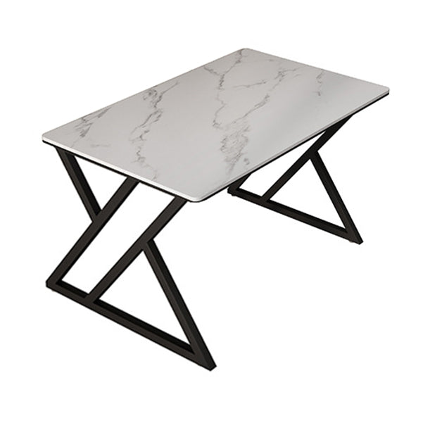 Stone Rectangular Office Desk Industrial 29.53" Tall Writing Desk White Clearhalo 'furn' 'furn_office_desk' 'Furniture' 'Office Desks' 'Office Furniture' 'office_desk' 6589879