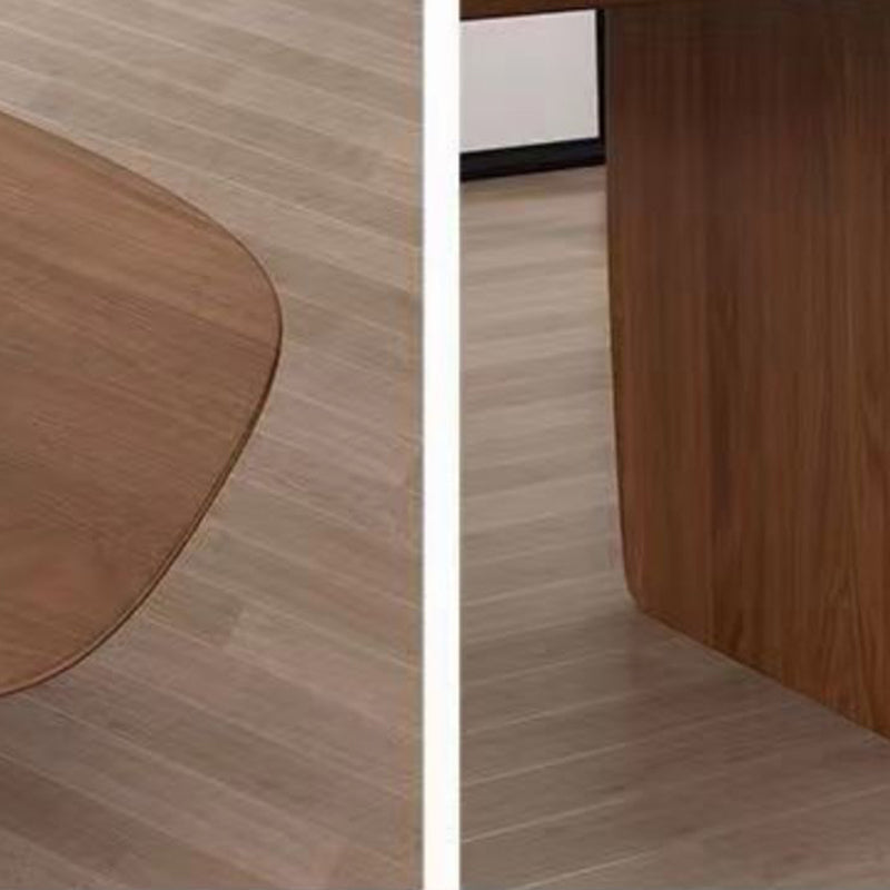 Modern Oval Office Desk Solid Wood Writing Desk for Home Office Clearhalo 'furn' 'furn_office_desk' 'Furniture' 'Office Desks' 'Office Furniture' 'office_desk' 6589949