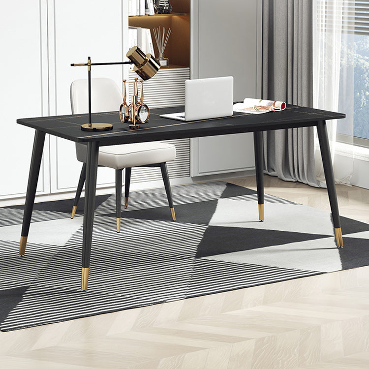 Escritorio de computadora curva glamorosa escritorio de oficina antiguo con patas de metal