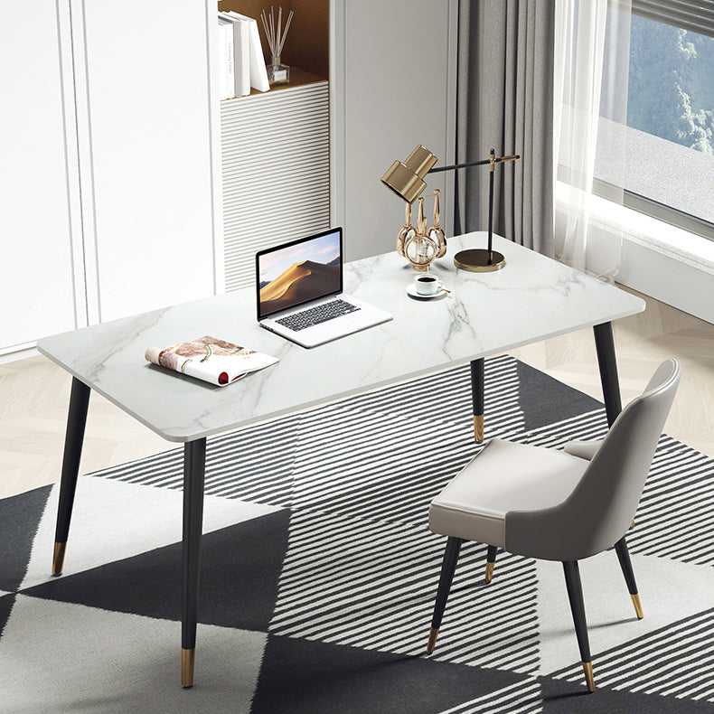 Escritorio de computadora curva glamorosa escritorio de oficina antiguo con patas de metal