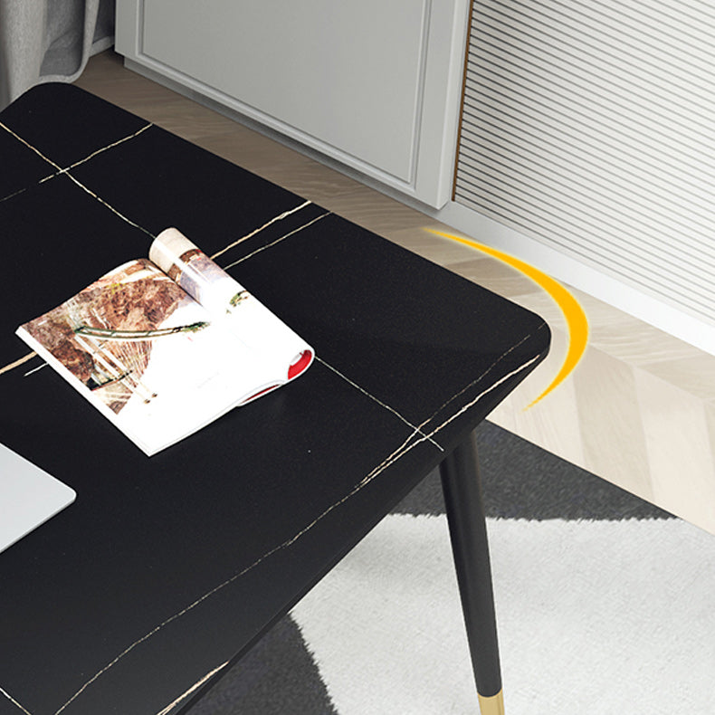 Escritorio de computadora curva glamorosa escritorio de oficina antiguo con patas de metal