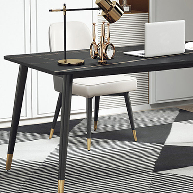 Escritorio de computadora curva glamorosa escritorio de oficina antiguo con patas de metal