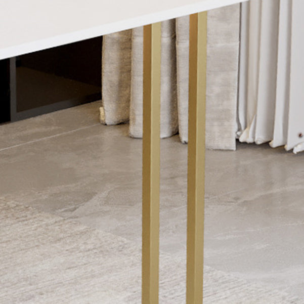 Scrivania di scrittura in pietra contemporanea da 29,53 pollici con 1 scrivania con 1 scaffale