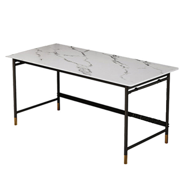 Glam Office Desk Antique Finish Computer Desk mit Metallbeinen