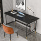 Glam Office Desk Antique Finish Computer Desk mit Metallbeinen