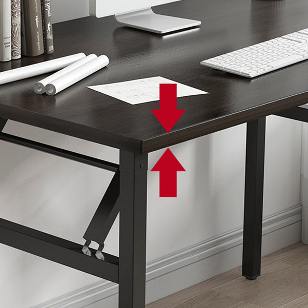 Industrial Folding Writing Desk Rectangular Wooden Computer Desk Clearhalo 'furn' 'furn_office_desk' 'Furniture' 'Office Desks' 'Office Furniture' 'office_desk' 6590068