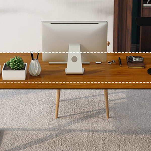 Industrial Sled Writing Desk Rectangular Solid Wood Office Desk