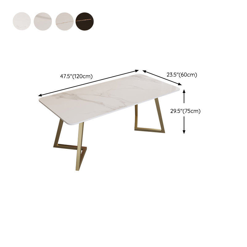 Oficina de 29.53 pulgadas de altura escritura de escritura de 1 estante de oficina con patas de metal