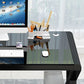 Contemporary 29.53-inch Tall Gaming Desk Glass Top Computer Desk