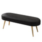 Banc de banc rembourré contemporain avec des jambes en métal avec des jambes métalliques