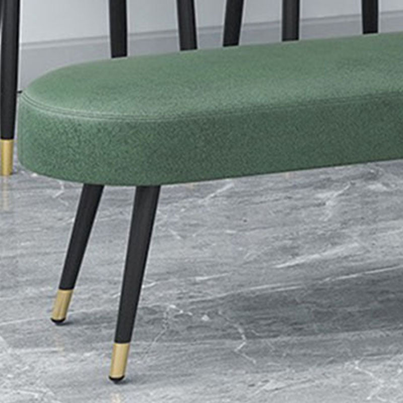 Banc de banc rembourré contemporain avec des jambes en métal avec des jambes métalliques