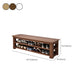 Modern Rubber Wood Bench Rectangle Home Storage Seating Bench with Shelves Clearhalo 'Benches' 'Chairs & Seating' 'furn' 'furn_benches' 'Furniture' 'Living Room Furniture' 6590401