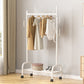 Modern Coat Rack Hanging Rail Storage Shelving and Hooks Coat Hanger 23.6"L x 14.6"W x 60.6"H White Clearhalo 'Entry & Mudroom Furniture' 'furn' 'furn_hall_tree_coat_racks' 'Furniture' 'Hall Trees & Coat Racks' 'hall_tree_coat_racks' 6590541